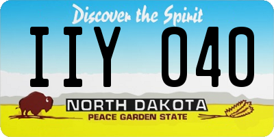 ND license plate IIY040