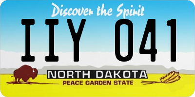 ND license plate IIY041