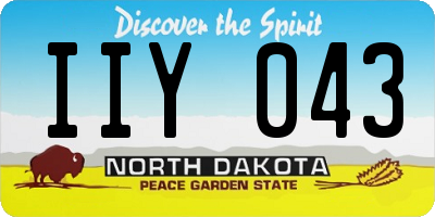 ND license plate IIY043