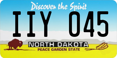 ND license plate IIY045