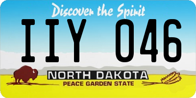 ND license plate IIY046