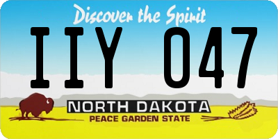 ND license plate IIY047