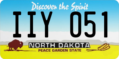 ND license plate IIY051
