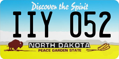 ND license plate IIY052