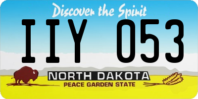 ND license plate IIY053