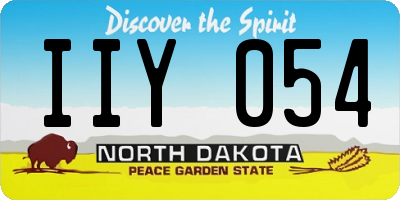 ND license plate IIY054