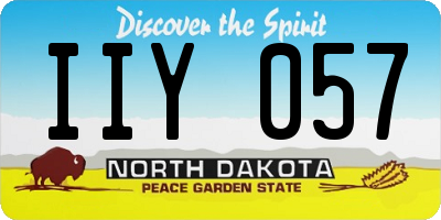 ND license plate IIY057