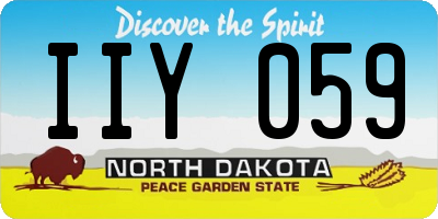 ND license plate IIY059