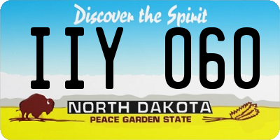ND license plate IIY060