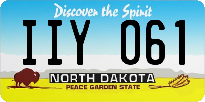 ND license plate IIY061
