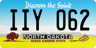 ND license plate IIY062