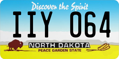 ND license plate IIY064