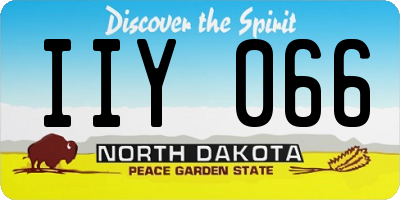 ND license plate IIY066