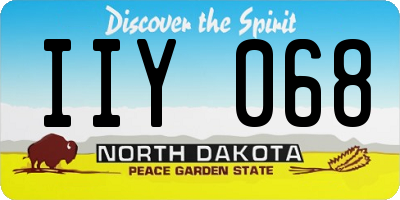 ND license plate IIY068