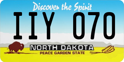 ND license plate IIY070