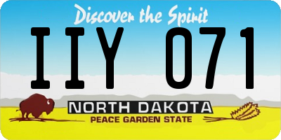 ND license plate IIY071