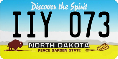 ND license plate IIY073