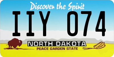 ND license plate IIY074