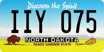 ND license plate IIY075
