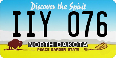 ND license plate IIY076