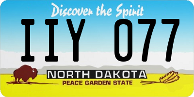 ND license plate IIY077