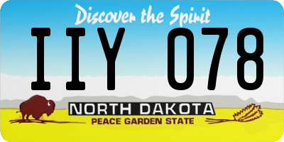 ND license plate IIY078