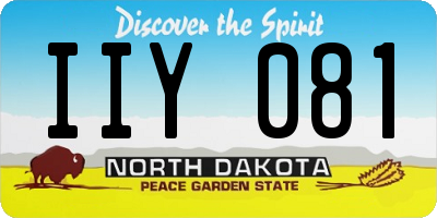 ND license plate IIY081