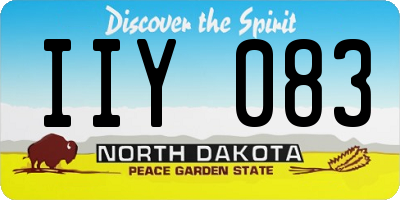 ND license plate IIY083