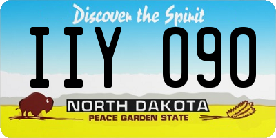 ND license plate IIY090