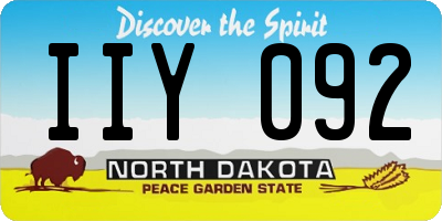 ND license plate IIY092