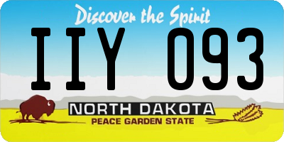 ND license plate IIY093