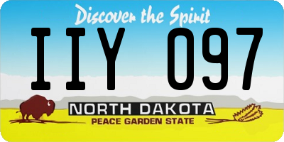 ND license plate IIY097