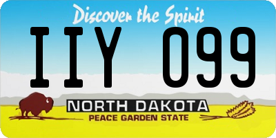ND license plate IIY099