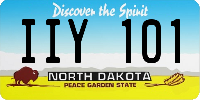 ND license plate IIY101