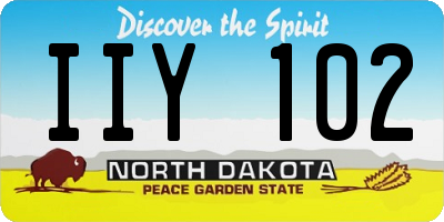 ND license plate IIY102