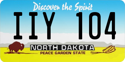ND license plate IIY104
