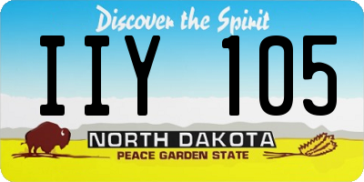 ND license plate IIY105