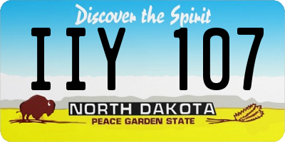 ND license plate IIY107