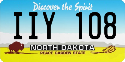 ND license plate IIY108