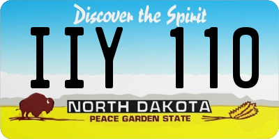 ND license plate IIY110