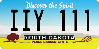 ND license plate IIY111