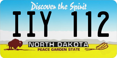ND license plate IIY112