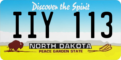 ND license plate IIY113