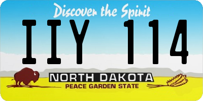 ND license plate IIY114