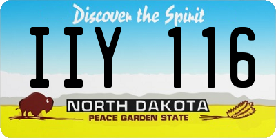 ND license plate IIY116