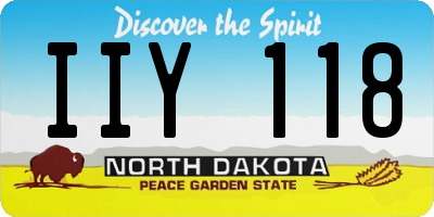 ND license plate IIY118