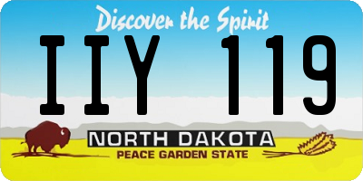 ND license plate IIY119