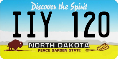 ND license plate IIY120