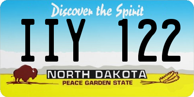 ND license plate IIY122