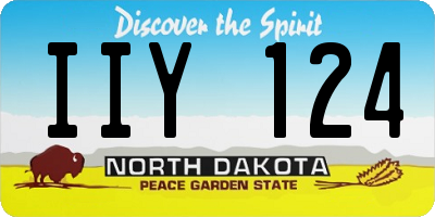 ND license plate IIY124